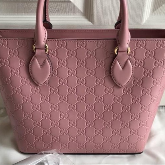 Gucci 💯 % Authentic pink leather Satchel - Picture 6 of 11